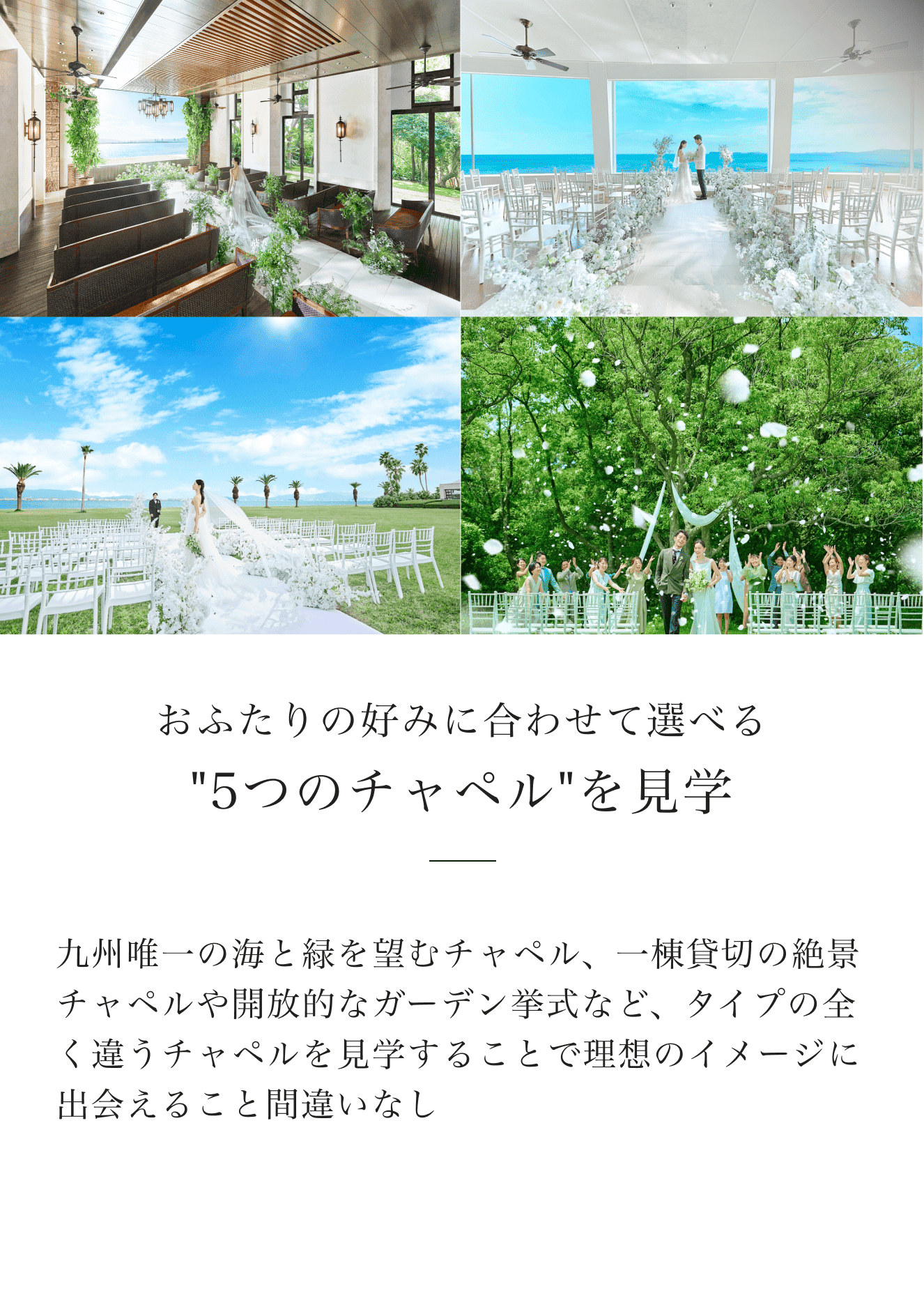 自然光溢れる挙式体験